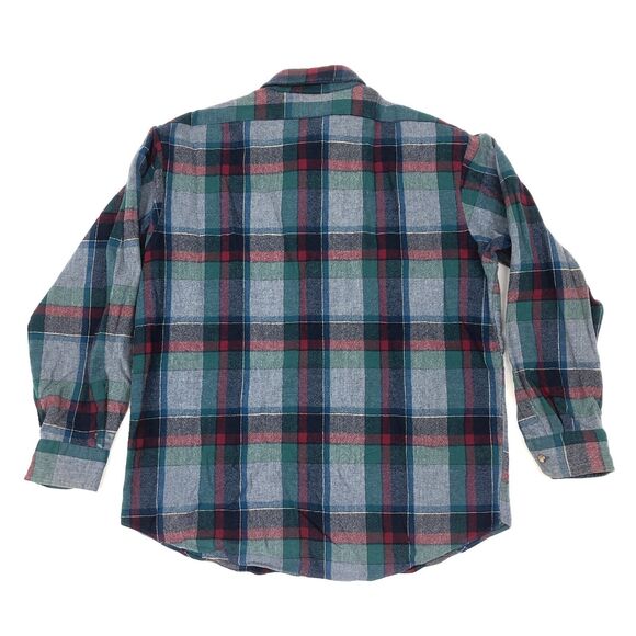 Pendleton 100% Wool Flannel Button Up Shirt Youth Large L Green Red B30 - Picture 5 of 5